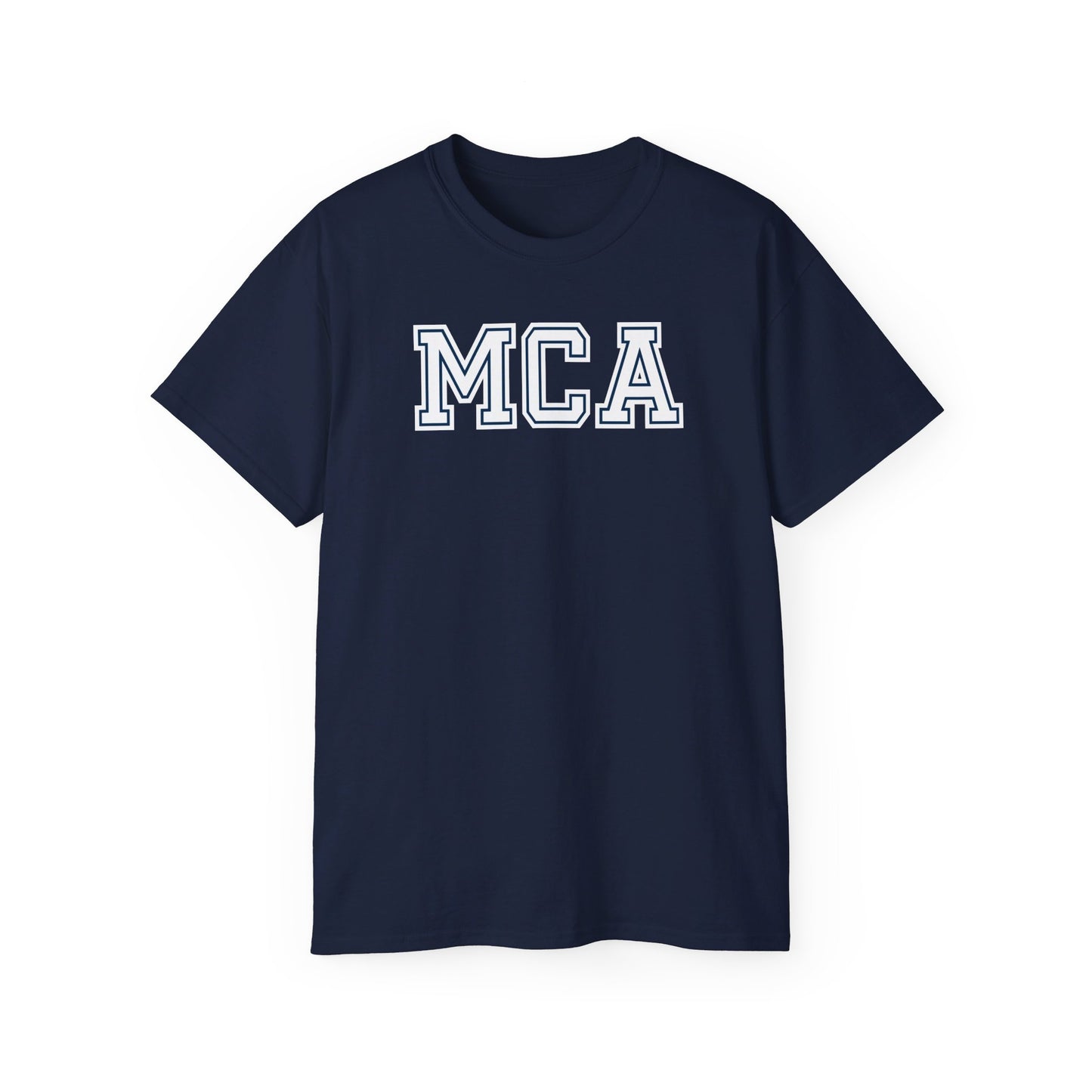 MCA Blue and White T-Shirt (100% Cotton)