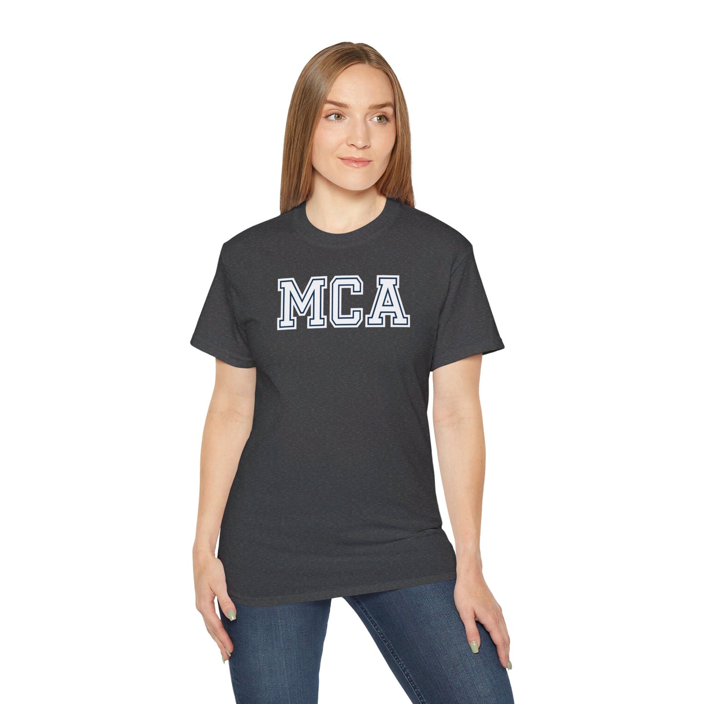 MCA Blue and White T-Shirt (100% Cotton)