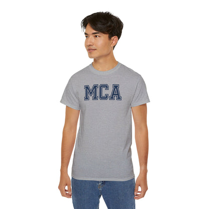 MCA Blue and White T-Shirt (100% Cotton)