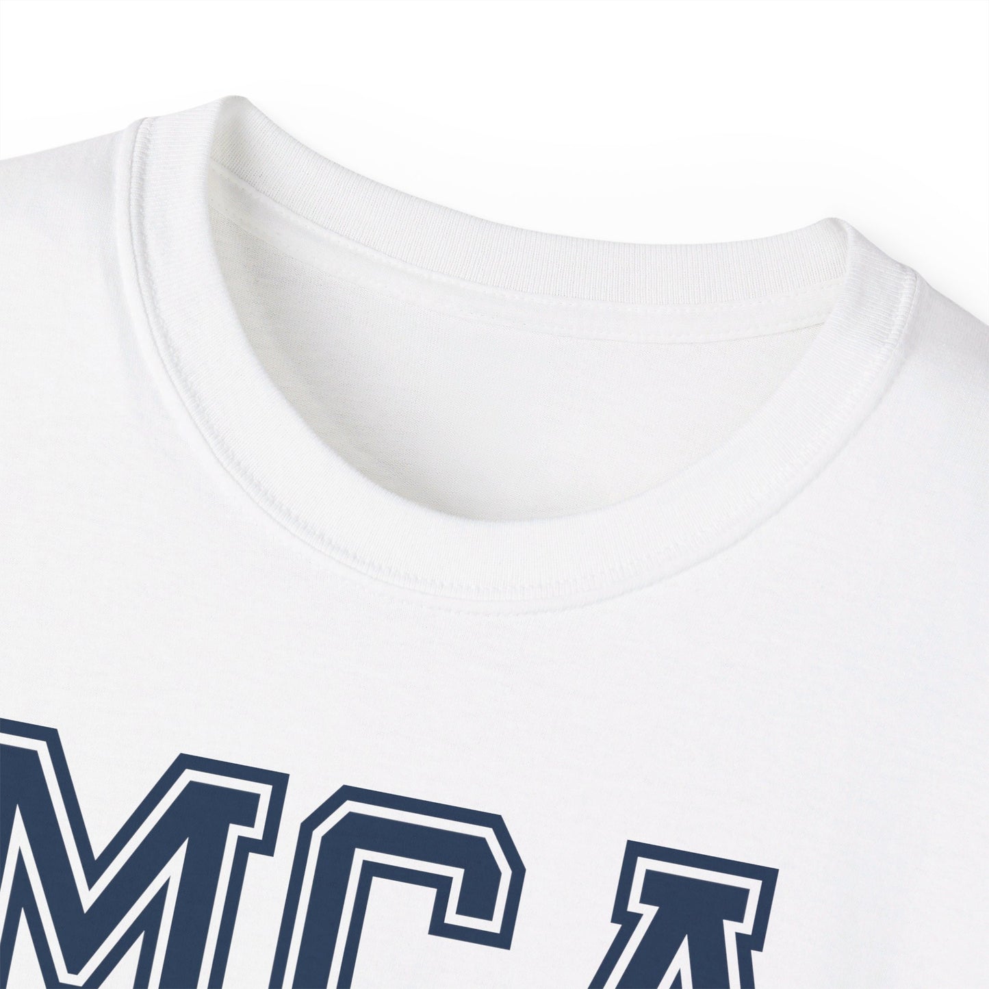 MCA Blue and White T-Shirt (100% Cotton)