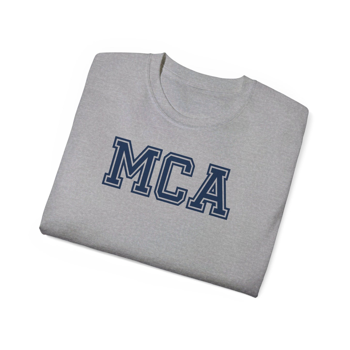 MCA Blue and White T-Shirt (100% Cotton)