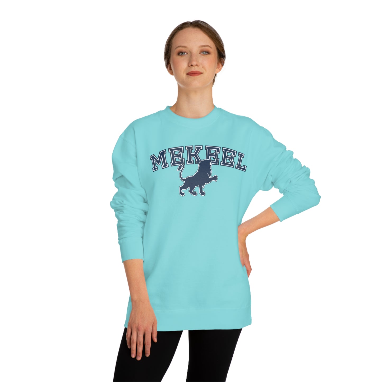 Curved Text With Lion Crewneck