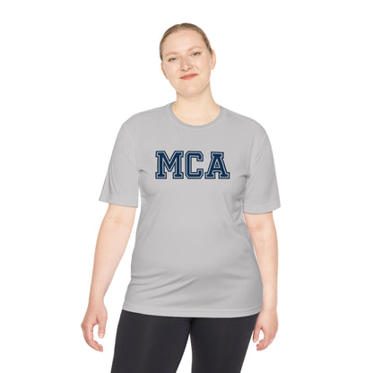 Blue and White MCA T-Shirt (100% Polyester)