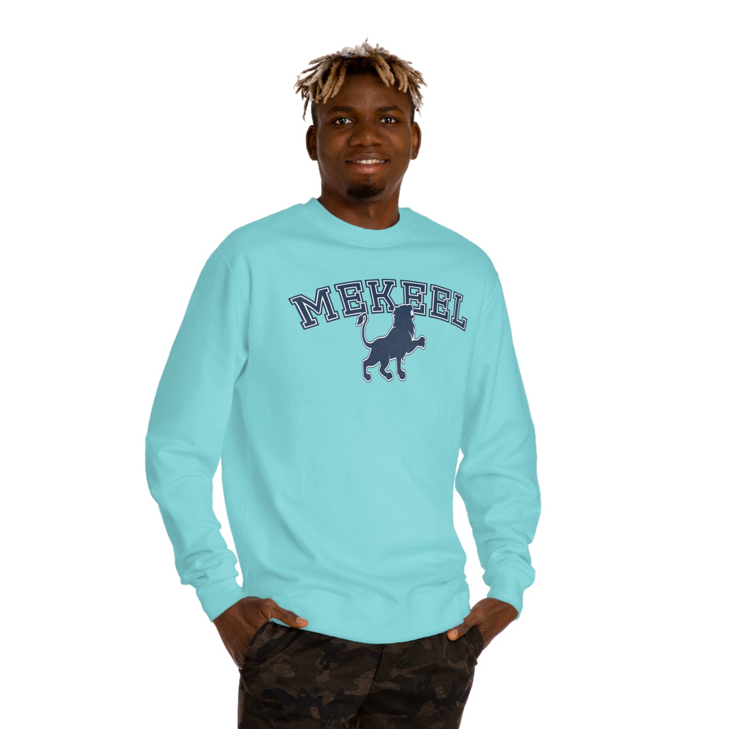 Curved Text With Lion Crewneck