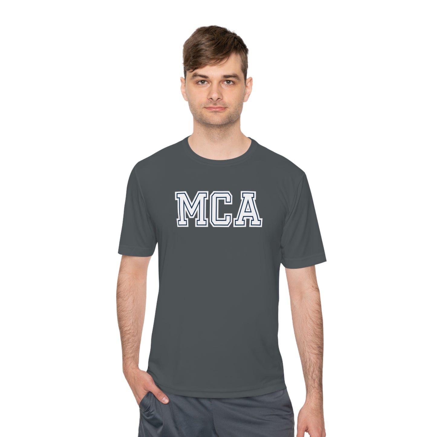 Blue and White MCA T-Shirt (100% Polyester)