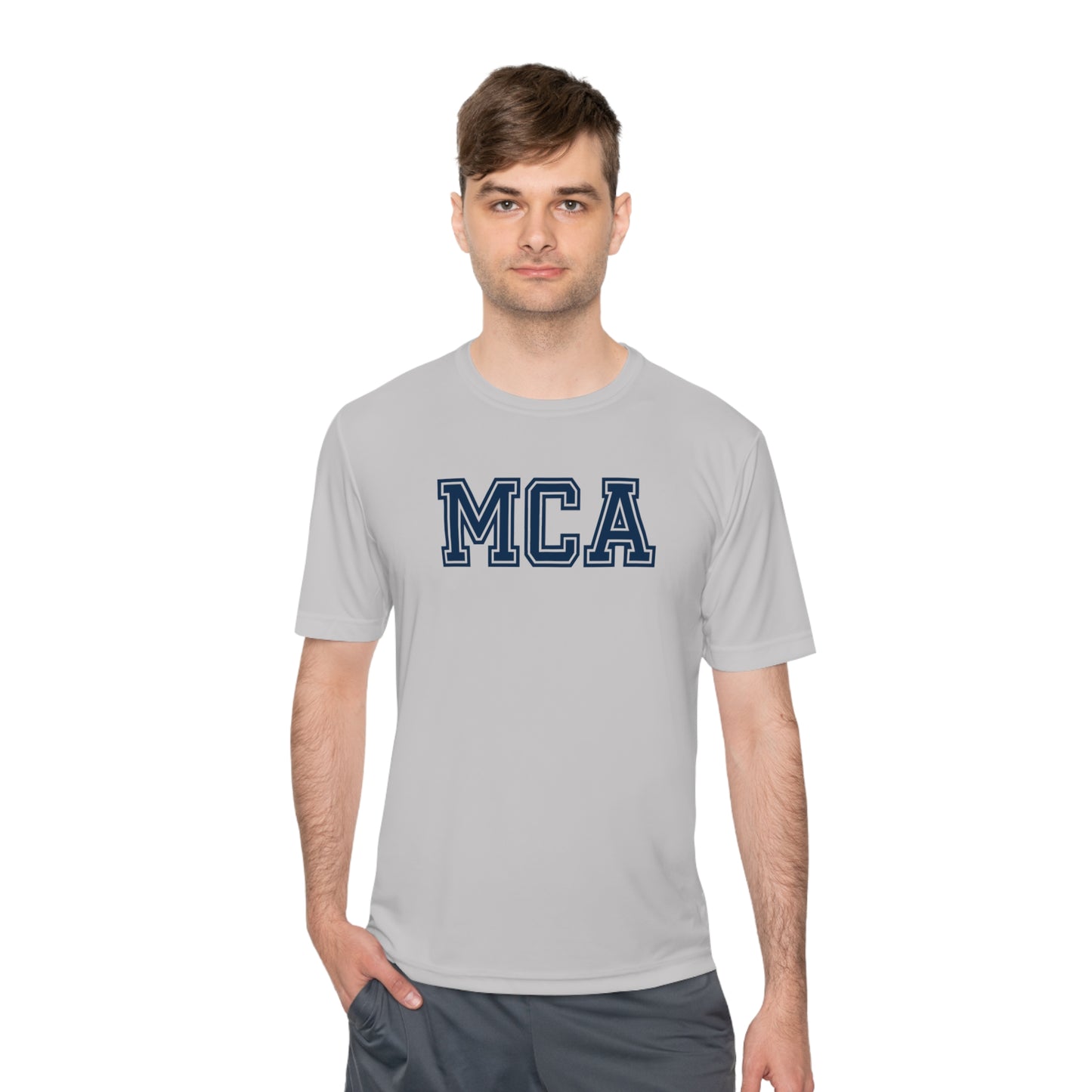 Blue and White MCA T-Shirt (100% Polyester)