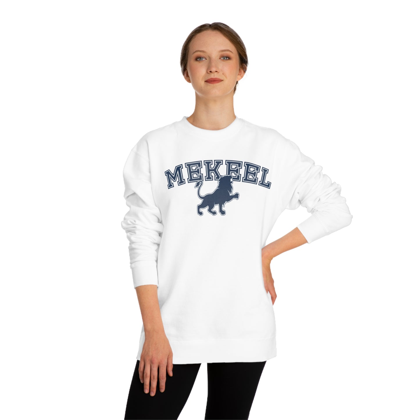 Curved Text With Lion Crewneck