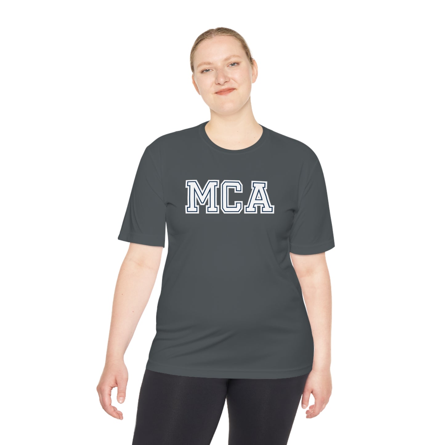 Blue and White MCA T-Shirt (100% Polyester)