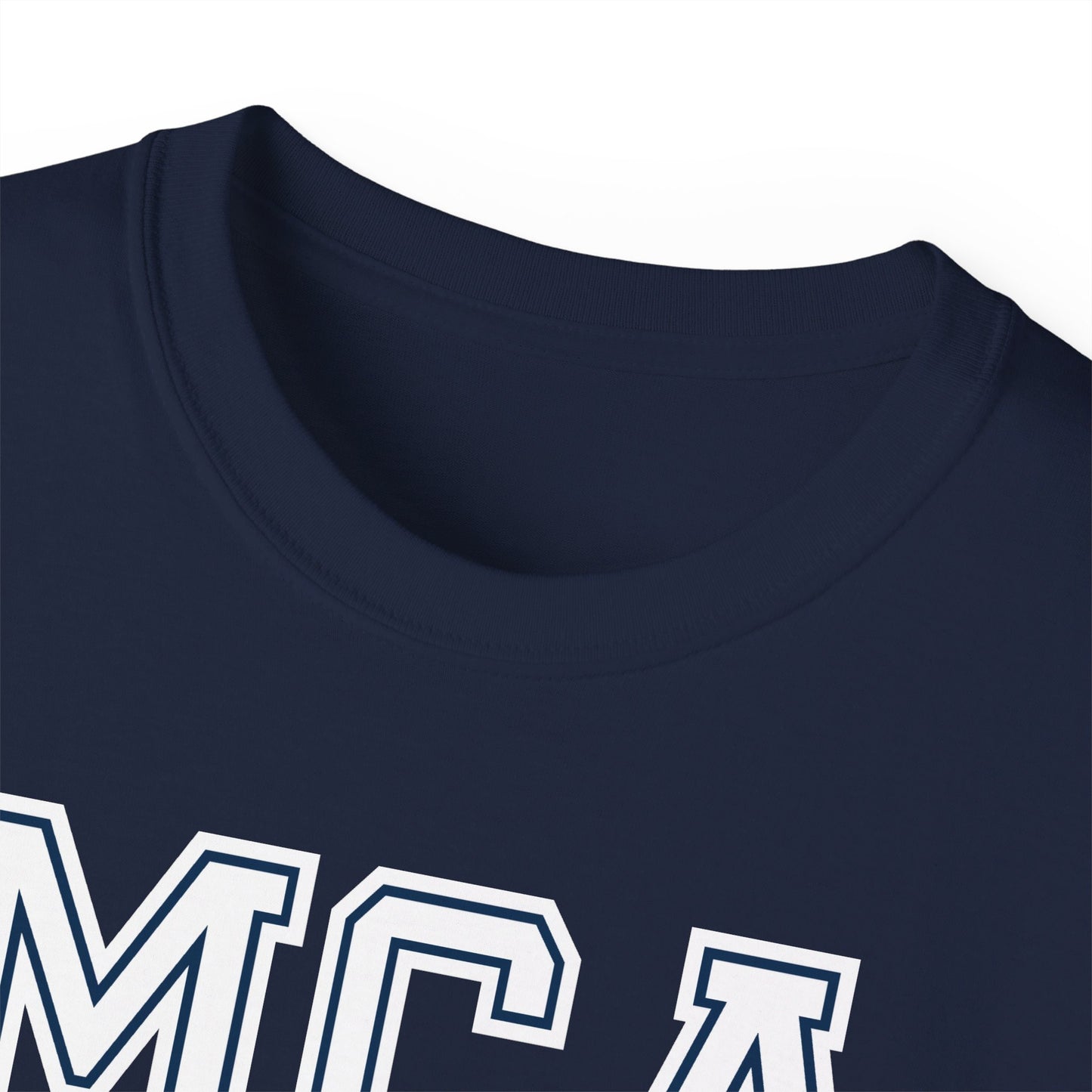 MCA Blue and White T-Shirt (100% Cotton)