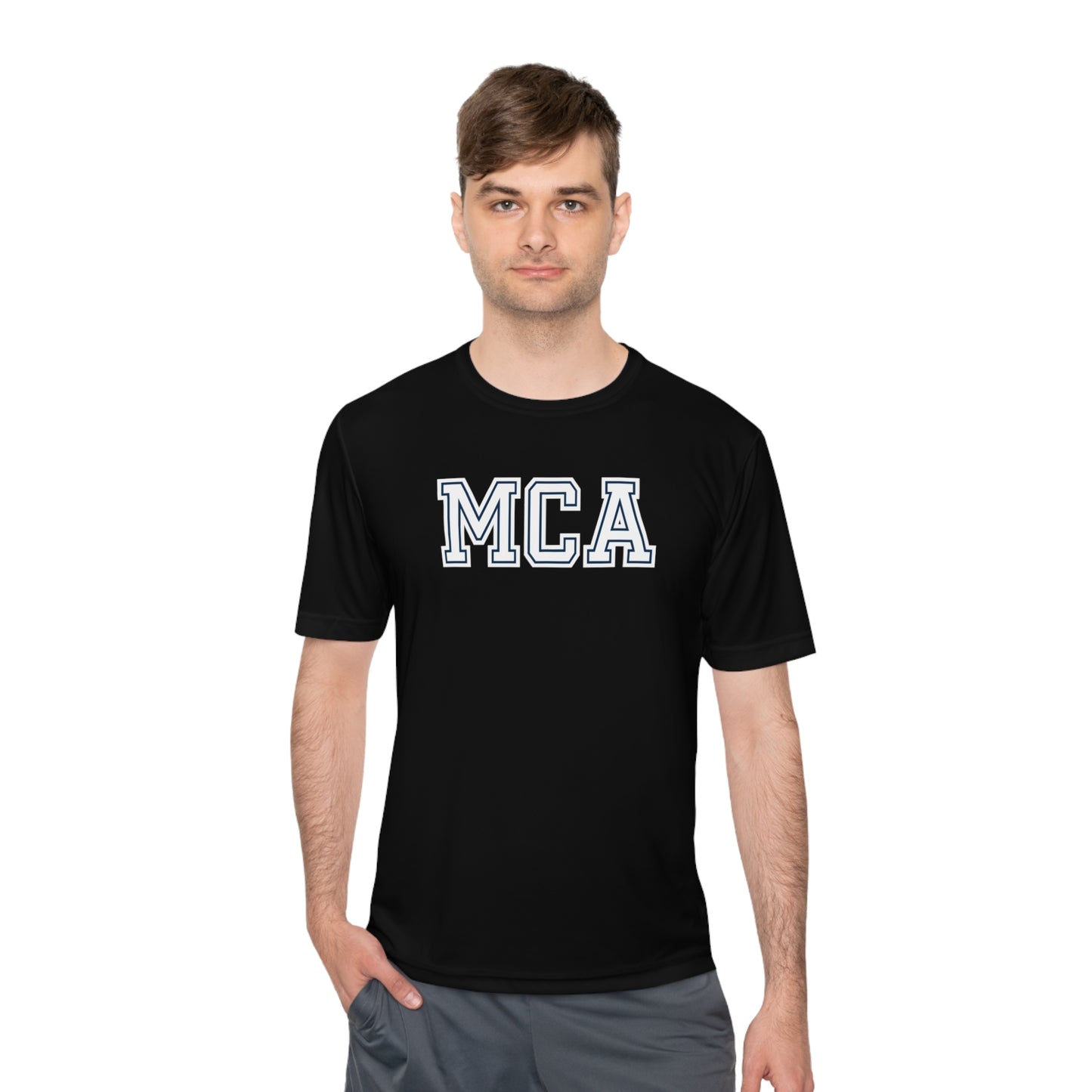 Blue and White MCA T-Shirt (100% Polyester)