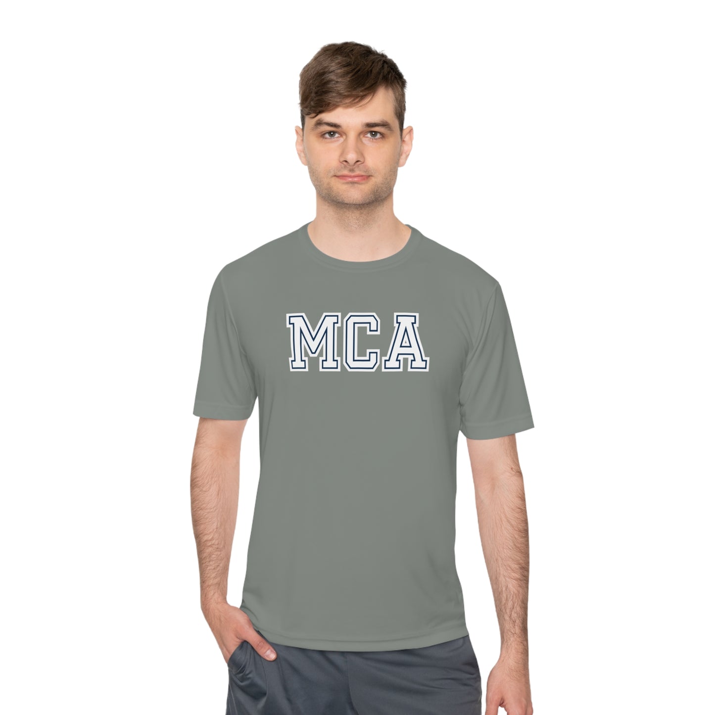 Blue and White MCA T-Shirt (100% Polyester)