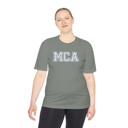 Blue and White MCA T-Shirt (100% Polyester)