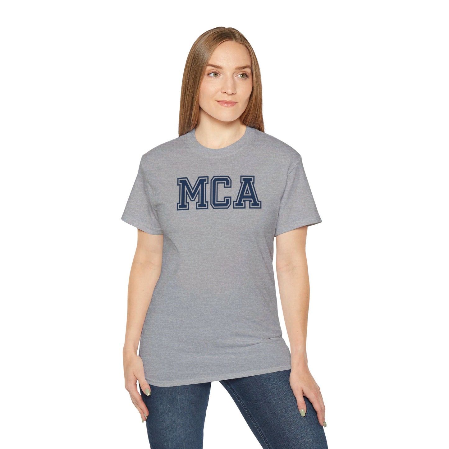 MCA Blue and White T-Shirt (100% Cotton)