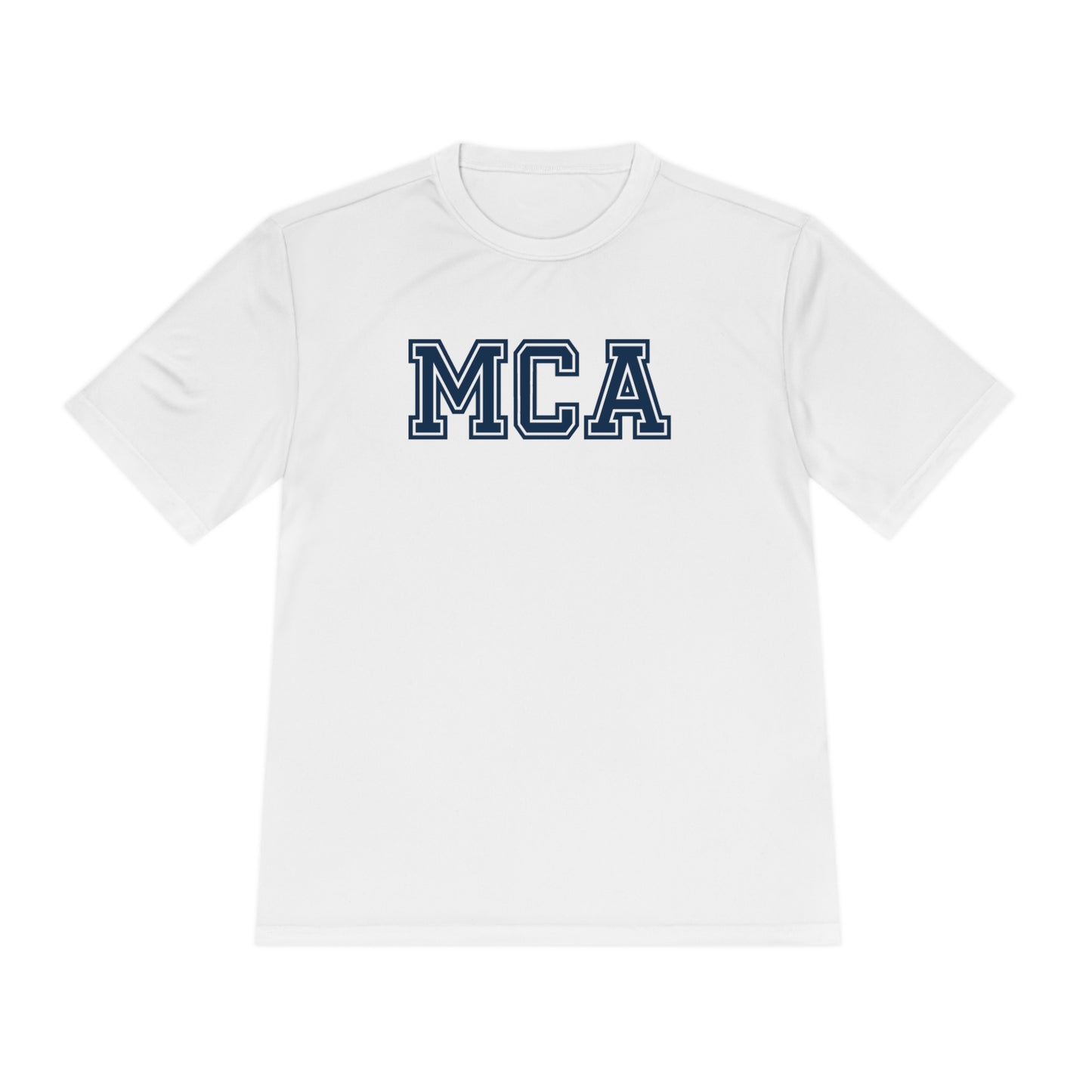 Blue and White MCA T-Shirt (100% Polyester)