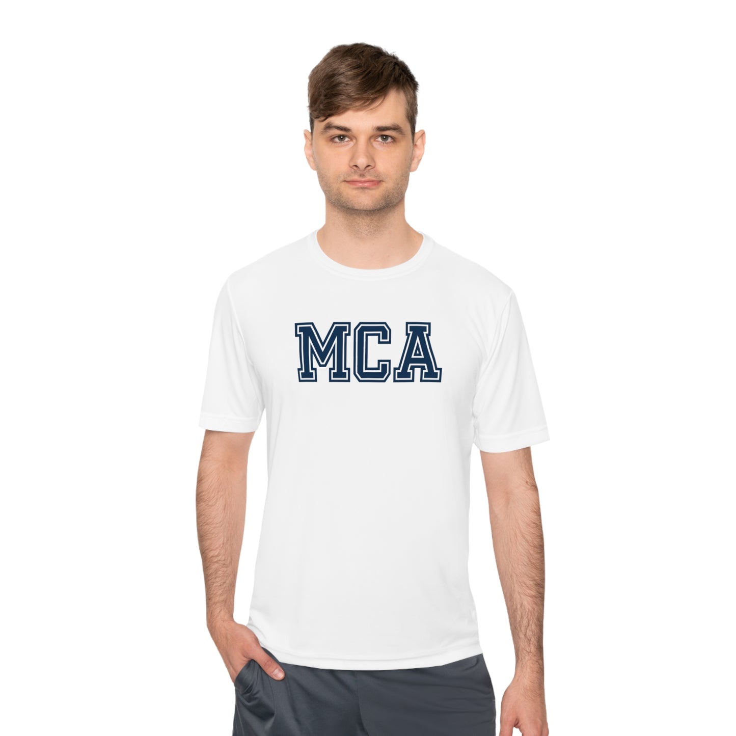 Blue and White MCA T-Shirt (100% Polyester)