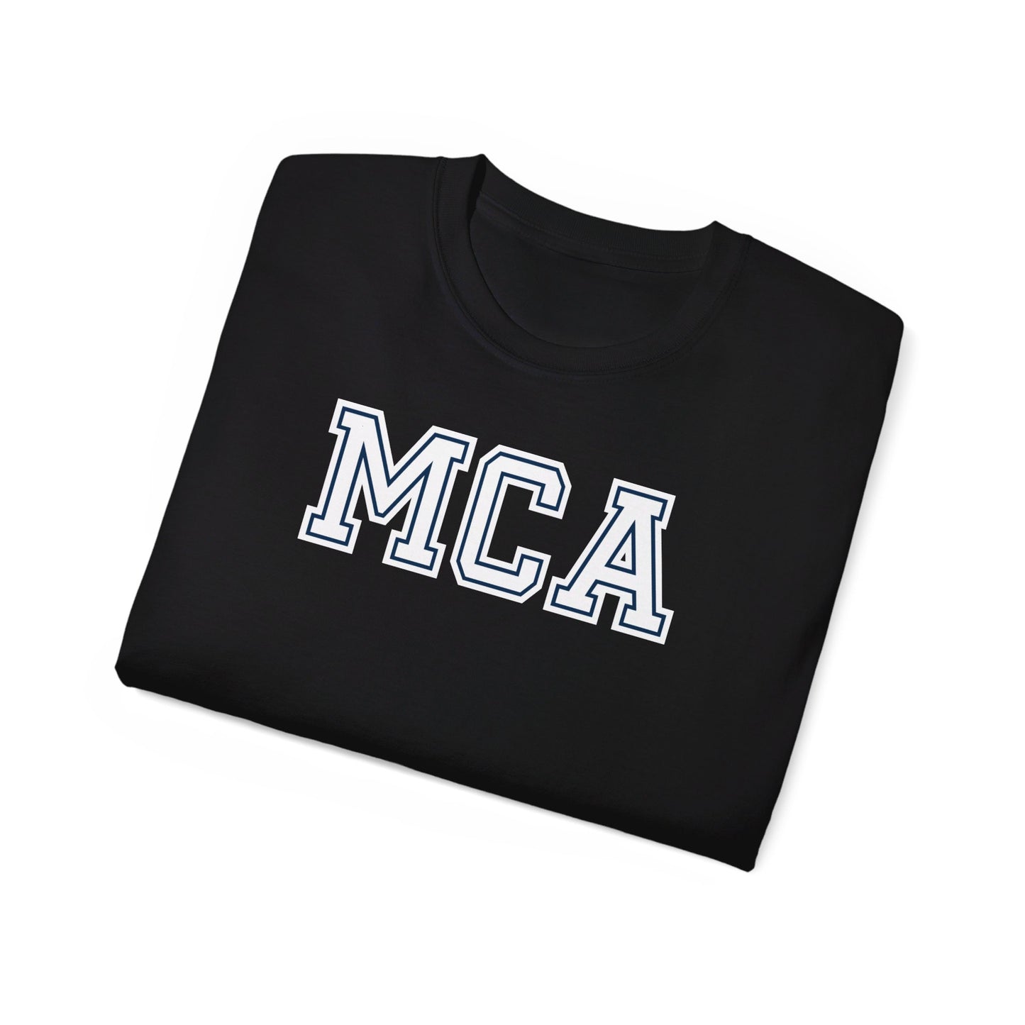 MCA Blue and White T-Shirt (100% Cotton)